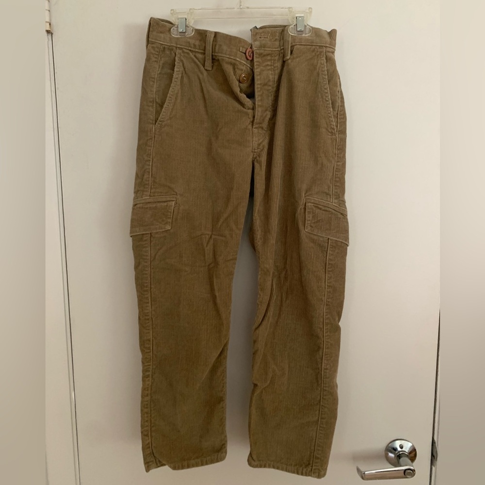 Vince Corduroy Cargo Pants in tan